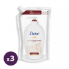 DOVE Fine Silk folyékony krémszappan utántöltő 3x500 ml