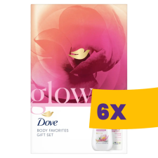 DOVE Glow Ajándékcsomag - Tusfürdő + Testápoló (Karton - 6 csomag) kozmetikai ajándékcsomag