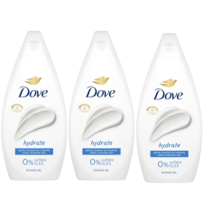 DOVE Hydrate Krémtusfürdő 3x450ml tusfürdők