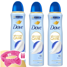 DOVE izzadásgátló Aeroszol Advanced Care Talco 3x150ml + Ajándék Hajpánt dezodor