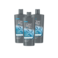 DOVE Men+Care Hydrating Clean Comfort tusfürdő testre, arcra, hajra (3x700 ml) tusfürdők