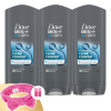 DOVE Men+Care Tusfürdő Clean Comfort 3x400ml + Ajándék Hajpánt