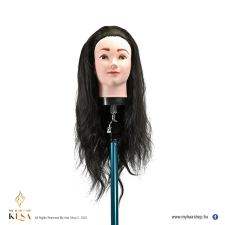  DOXI Szintetikus hajú fodrász tanuló gyakorló modellező babafej/játékbabafej sminkelt arc fodrászkellék