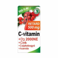  Dr Chen C-vitamin 500mg +D3-vitamin +Cink +Csipkebogyó +Acerola rágótabéetta 105X vitamin és táplálékkiegészítő