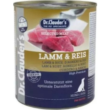 Dr.Clauders Dog Selected Meat Bárányos és rizses konzerv 800 g kutyaeledel