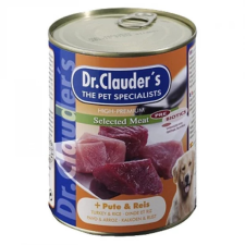 Dr.Clauders Dog Selected Meat Pulykás és rizses konzerv 400g kutyaeledel