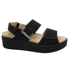 DR.FEET 10016 -os női Dr Feet bőr papucs - fekete