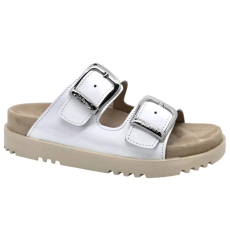 DR.FEET 16033 -as női Dr Feet bőr papucs - feher