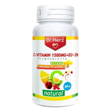 Dr. Herz C vitamin 1500+D+Cink 60 tabletta C1500mg Dr Herz vitamin és táplálékkiegészítő