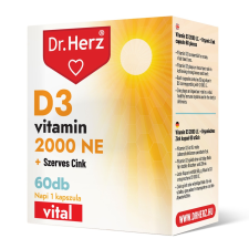  DR Herz D3-vitamin 2000 NE+Szerves Cink 60 db kapszula vitamin és táplálékkiegészítő