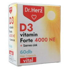 Dr. Herz d3-vitamin 4000NE+szerves cink kapszula 60db vitamin és táplálékkiegészítő