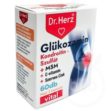 Dr Herz DR.HERZ GLÜKOZAMIN+KONDROTIN-SZULFÁT+MSM KAPSZULA 60 DB vitamin és táplálékkiegészítő