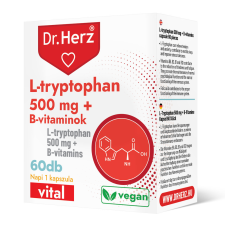 DR Herz L-tryptophan 500 mg + B-vitaminok 60 db kapszula doboz vitamin és táplálékkiegészítő