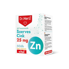 Dr. Herz Szerves Cink 25mg 60 kapszula Dr.Herz vitamin és táplálékkiegészítő