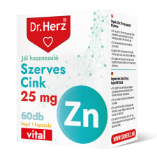  Dr.herz szerves cink 25mg kapszula 60 db vitamin és táplálékkiegészítő