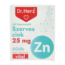DR.HERZ SZERVES CINK 25MG KAPSZULA 60DB vitamin és táplálékkiegészítő