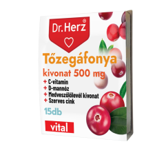  Dr. Herz Tőzegáfonya kivonat 500 mg 15 db vitamin és táplálékkiegészítő
