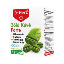 DR HERZ ZÖLD KÁVÉ FORTE + C-VITAMIN+GLÜKOMANNÁN 60 DB KAPSZULA vitamin és táplálékkiegészítő