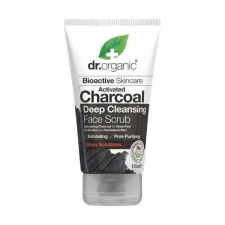 Dr. Organic mélytisztító arcradír aktív szénnel 125ml arctisztító