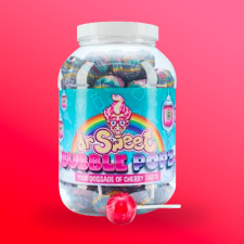  Dr Sweet Bubble Popz cseresznyés nyalókák 70 db 1750g csokoládé és édesség