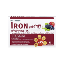  DR. THEISS IRON ENERGY RÁGÓTABLETTA ÉDESÍTŐSZEREKKEL ALMA-SZŐLŐ ÍZESÍTÉSŰ 30DB vitamin és táplálékkiegészítő