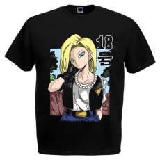  Dragon Ball Android 18 - Férfi Póló