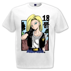  Dragon Ball Android 18 - Férfi Póló