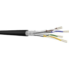 DRAKA 1001087-00100RW Hálózati kábel CAT 7 S/FTP 4 x 2 x 0.25 mm2 Fekete méteráru kábel és adapter