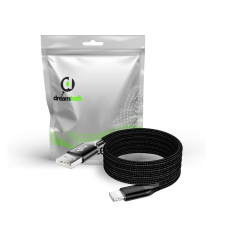 Dreamtech Mágneses fonott kábel fekete USB-A / Lightning kábel és adapter