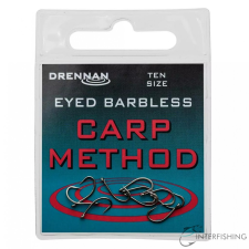 Drennan Eyed Barbless Carp Method 20 horog horog