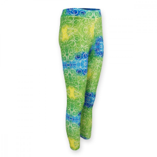 Dressa Active mintás enyhén magasított derekú fitness leggings - zöld | L/XL
