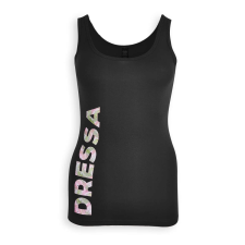 Dressa Active pálmafa mintás feliratos női pamut trikó - fekete női trikó