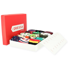 Dressa Socks pamut mintás férfi zokni szett - 15 pár férfi zokni