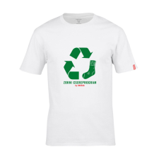  Dressa Zokni Csereprogram feliratos környakú rövid ujjú pamut póló - fehér férfi póló