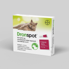 DronSpot 96 mg/24 mg rácsepegtető oldat nagytestű macskáknak 2x élősködő elleni készítmény kutyáknak