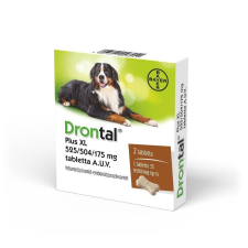 Drontal Plus 35 kg feletti ízesített féreghajtó tabletta 2x élősködő elleni készítmény kutyáknak