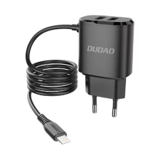 DUDAO A2proT 2 x USB-A / Lightning kábel Hálózati töltő - Fekete (12W) mobiltelefon kellék