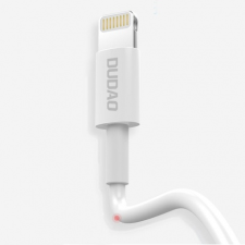 DUDAO L1T kábel USB / Lightning 3A 1m, fehér kábel és adapter