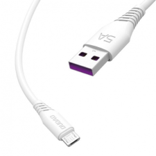 DUDAO L2M kábel USB / Micro USB 5A 1m, fehér kábel és adapter