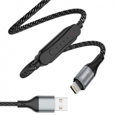 DUDAO L7 kábel USB / Lightning 5A 1m, fekete kábel és adapter