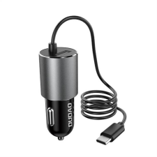 DUDAO R5Pro 3.4A autós töltő 1 USB és Type-c kábel csatlakozik fekete mobiltelefon kellék
