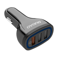 DUDAO R7S 3x USB-A Autós töltő - Fekete (18W) mobiltelefon kellék