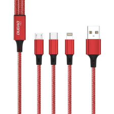 DUDAO TGL2 3 az 1-ben kábel USB-A - USB-C / Micro USB / Lightning piros (TGL2) kábel és adapter