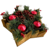 Due Esse Christmas srl Adventi koszorú, adventi dísz, 5 db gyertyával, 25 cm x 25 cm