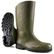 Dunlop Csizma Dunlop devon acélkaplis és acél talplemezes PVC oliva/fekete 36 munkavédelmi cipő