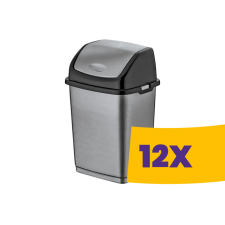 Dünya Billenőfedeles műanyag szemetes Szürke 18L (Karton - 12 db) szemetes