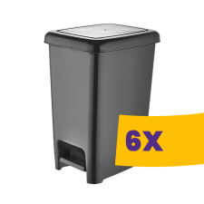 Dünya Slim pedálos szemetes Antracit 40L (Karton - 6 db) szemetes
