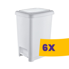 Dünya Slim pedálos szemetes Fehér 40L (Karton - 6 db) szemetes
