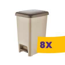 Dünya Slim pedálos szemetes Homok 25L (Karton - 8 db) szemetes