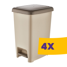Dünya Slim pedálos szemetes Homok 60L (Karton - 4 db) szemetes